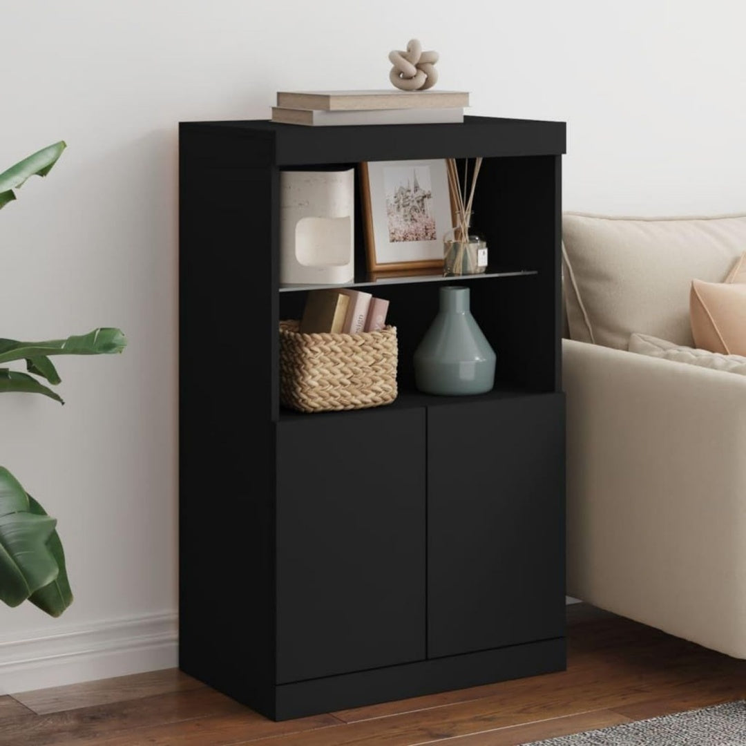 Sideboard mit den Massen 60.5 x 37 x 100 cm in Schwarz