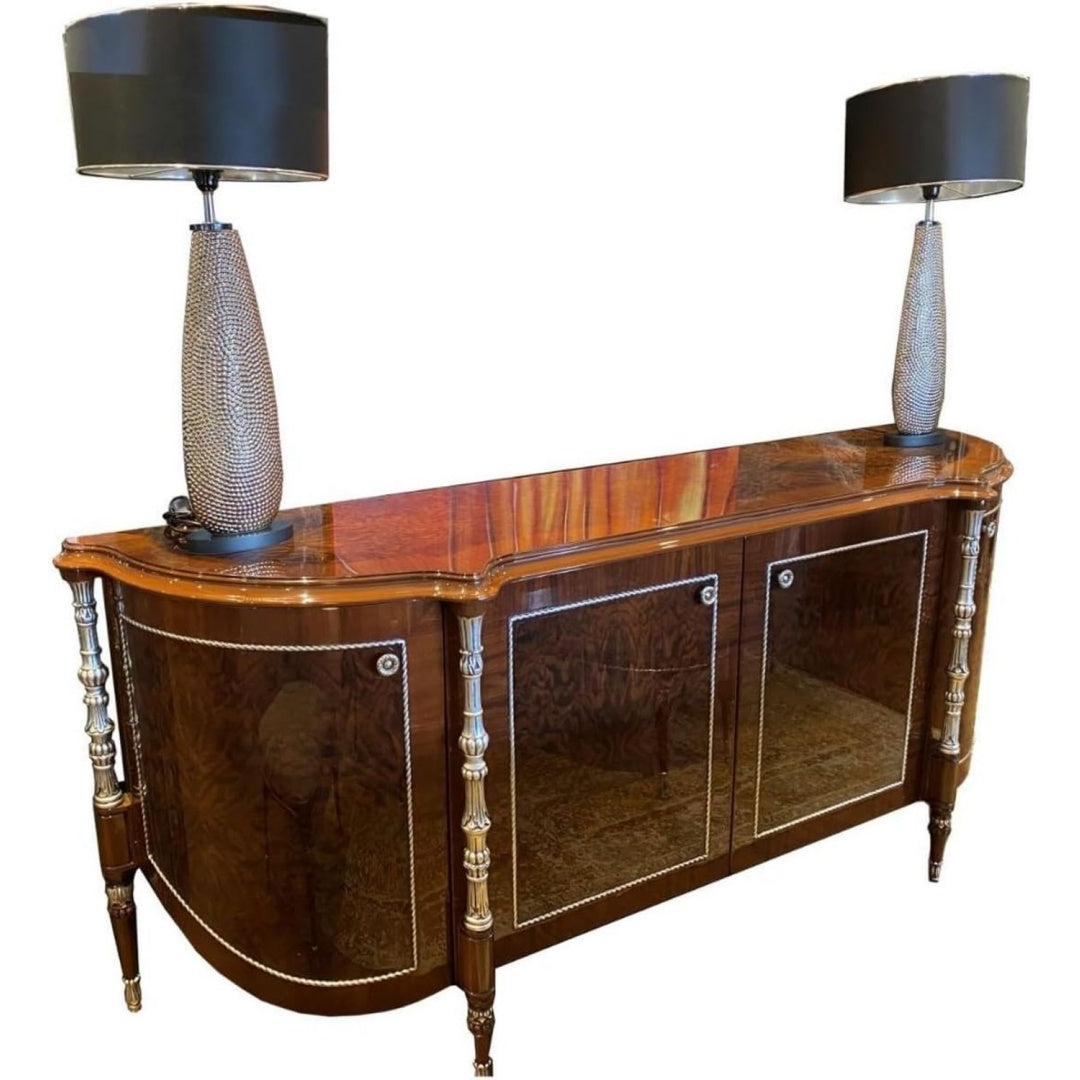 Sideboard in Braun und Silber