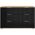 Sideboard aus Glas mit 6 Schubladen