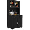 Sideboard aus Glas zeigt 4 Tueren