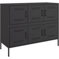 Geschlossener Stauraum trifft auf 6 Tueren an dem Sideboard