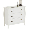 Sideboard aus Metall zeigt 3 Schubladen