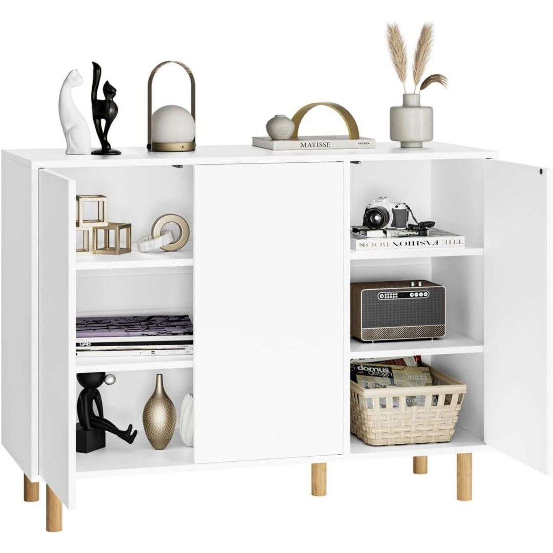 Sideboard mit 3 Tueren und verstellbaren Ablagen