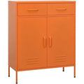 Eine ausziehbare Konstruktion und Schubladen an dem Sideboard
