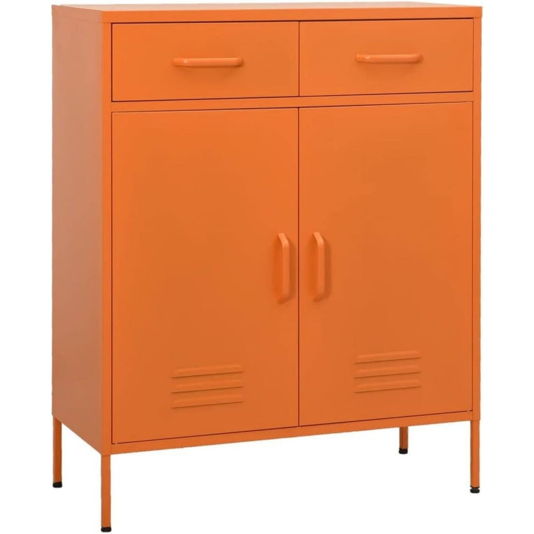 Eine ausziehbare Konstruktion und Schubladen an dem Sideboard