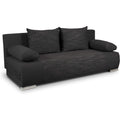 Sofa in Schwarz mit einer Schlaffunktion
