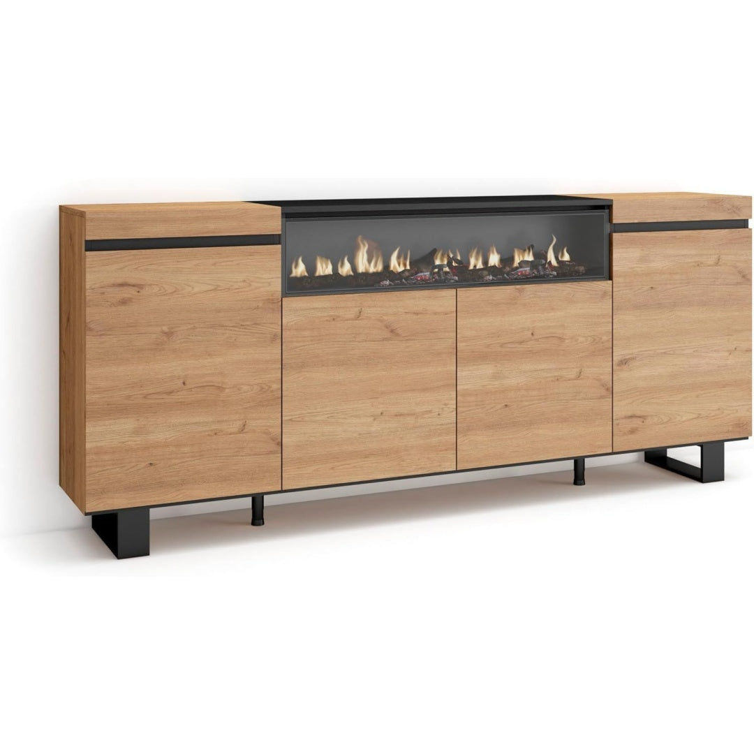 Hochschrank aus Metall zeigt 4 Tueren