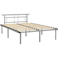 Das Bettgestell misst 140 x 200 cm aus Metall