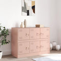 Sideboard mit Metallgriffen in Rosa