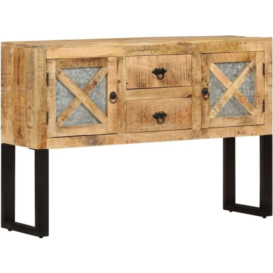 Sideboard aus Mangoholz mit einem Metallgestell