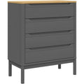 Sideboard verbindet 4 Schubladen und Holzbeine