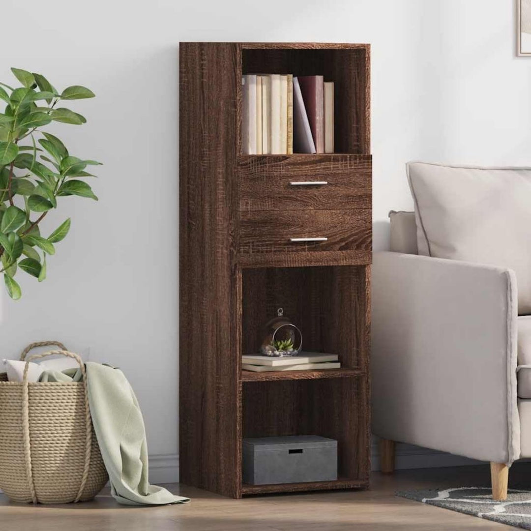 Hochschrank mit den Massen 40 x 42.5 x 124 cm in Eichenbraun