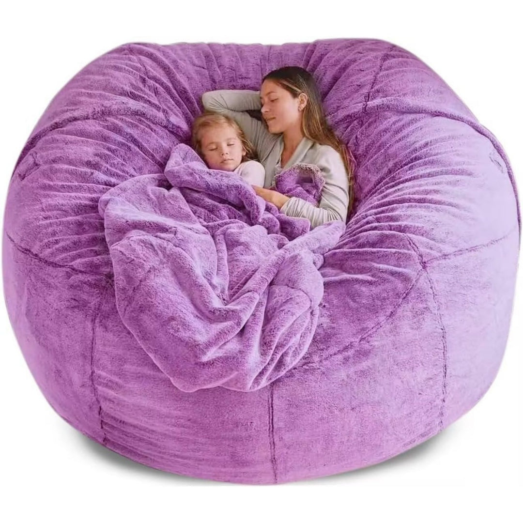 Sitzsack aus Samt in Violett