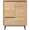 Sideboard mit einem Metallgestell in Eichenbraun